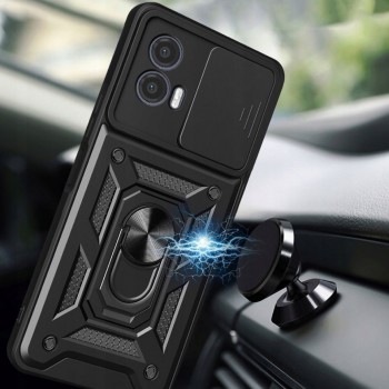 5in1 smūgiams atsparus dėklas su žiedu ir kameros apsauga (Motorola Moto G73)